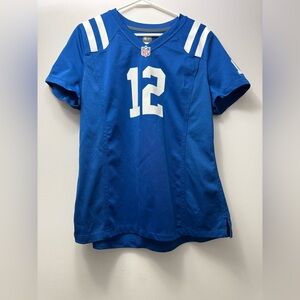 NFL Blue Women's #12 Football Jersey with White Accents